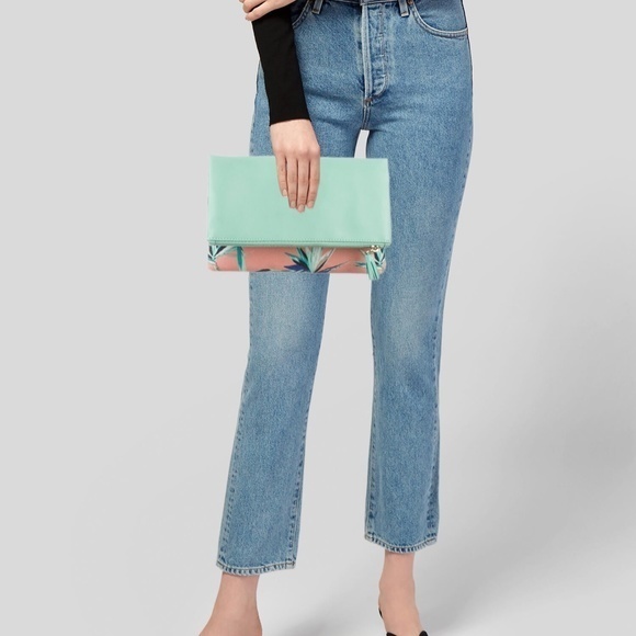 RACHEL PALLY TURQUOISE DESIGNER REVERSIBLE CLUTCH - Picture 2 of 7